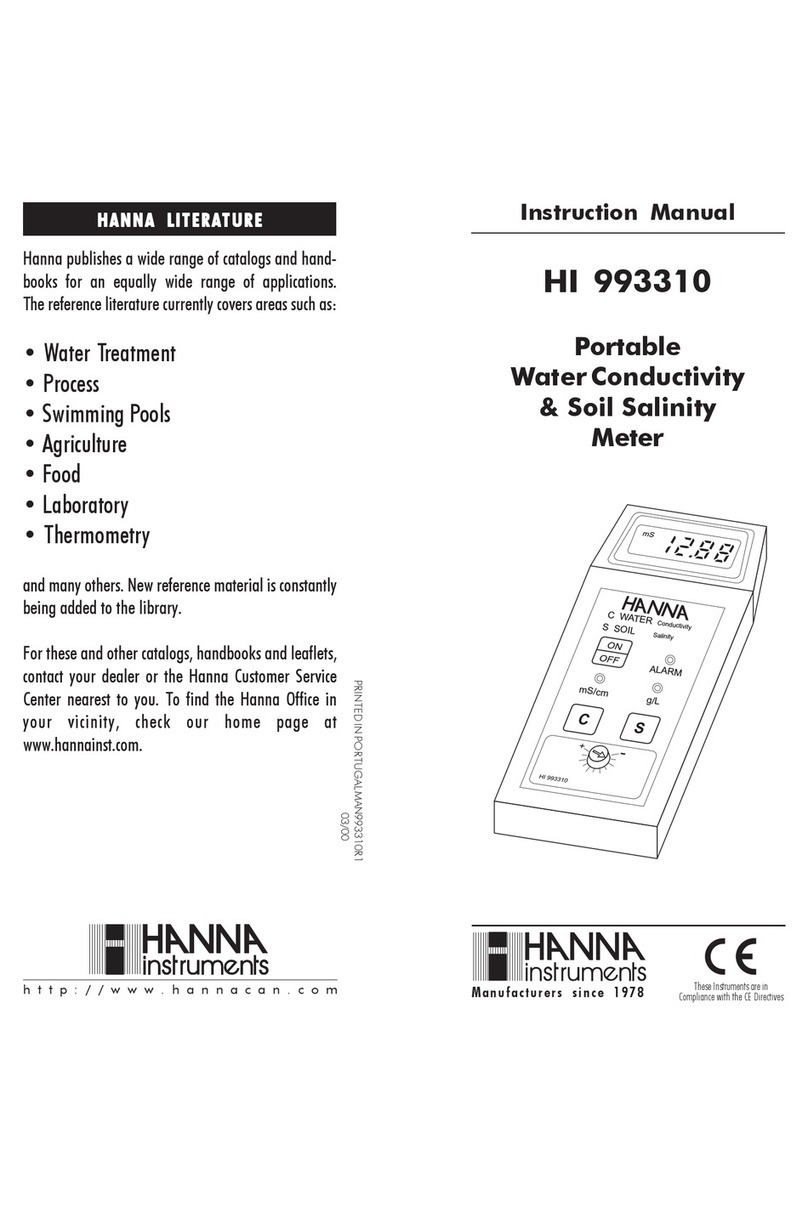 Hanna Instruments HI 993310 instruction manual