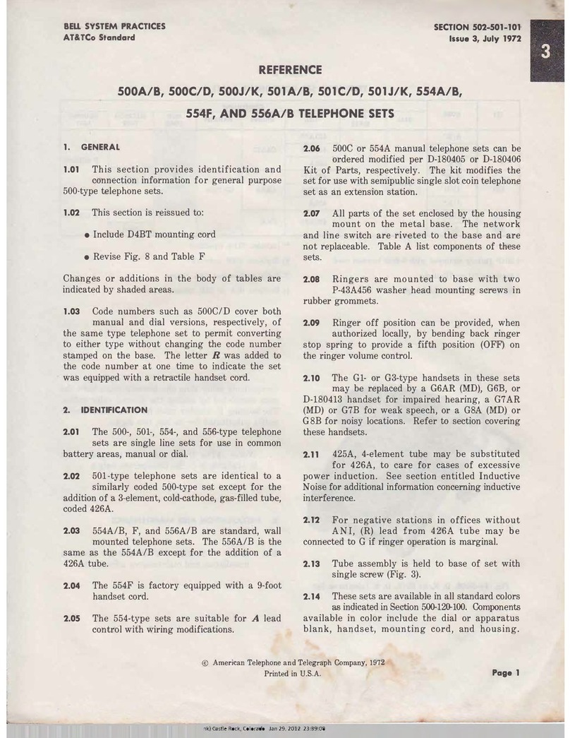 Bell System 500A Reference