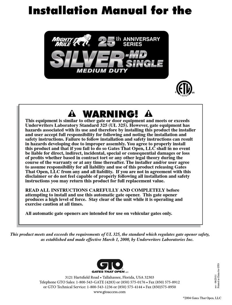 Mighty Mule Silver-md single installation manual