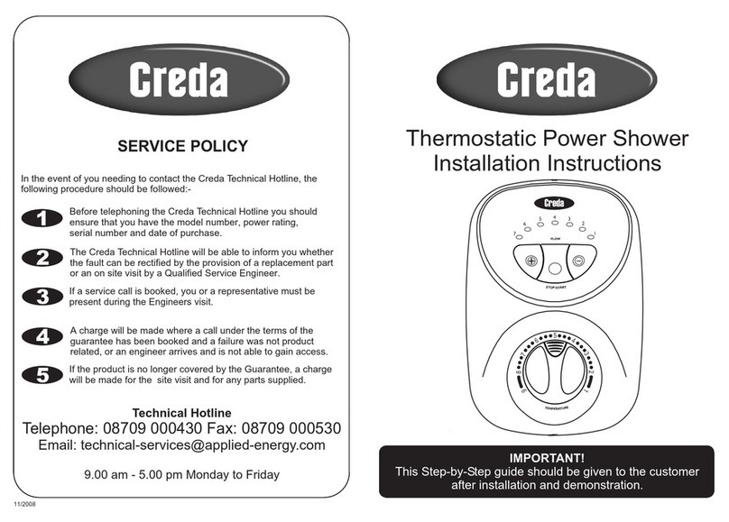 Creda Thermostatic Power Shower User manual