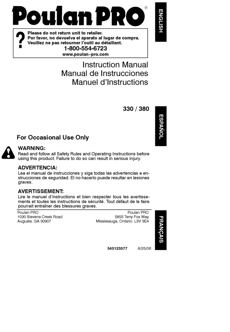 Poulan Pro 330 User manual