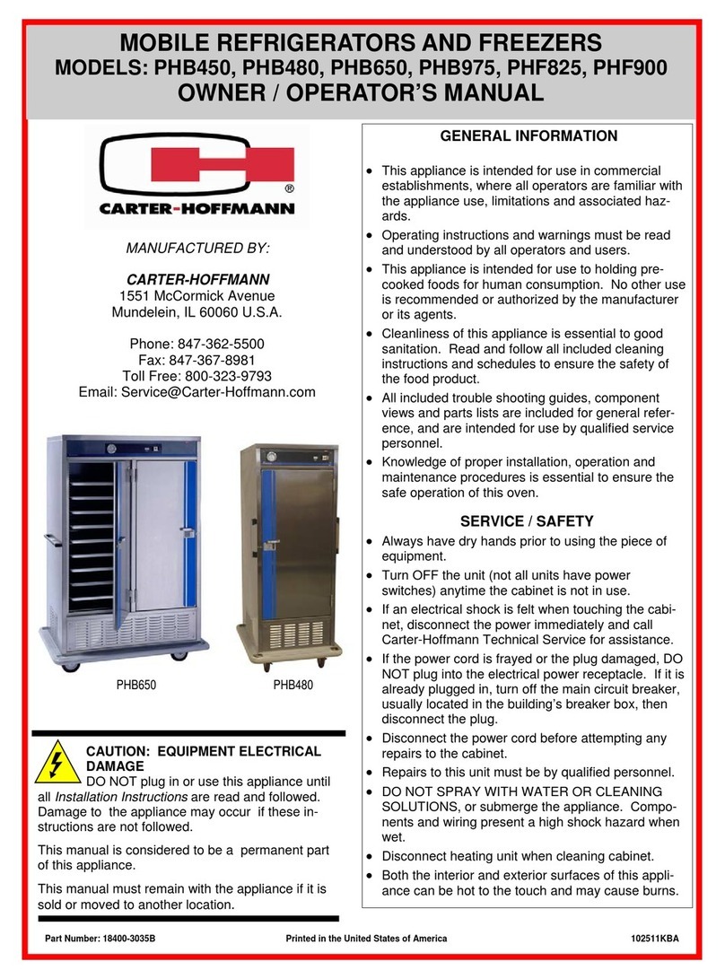 CARTER-HOFFMANN PHB450 Operator's manual