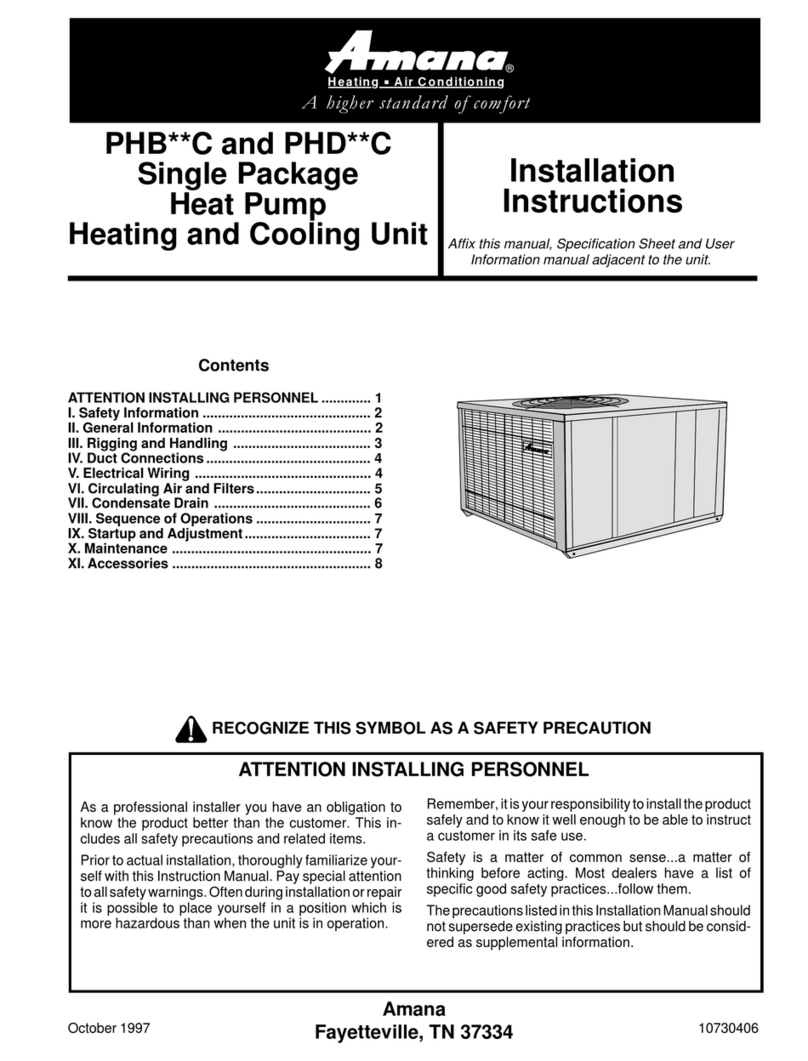 Amana PHB**C User manual
