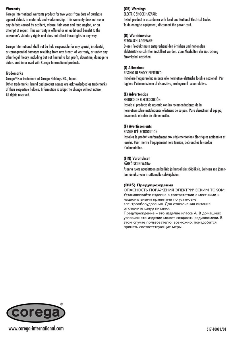 Corega COR-BAR-AWLA-54 user manual