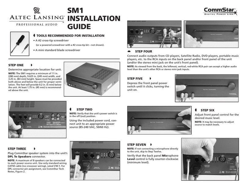 Altec Lansing SM1 installation guide