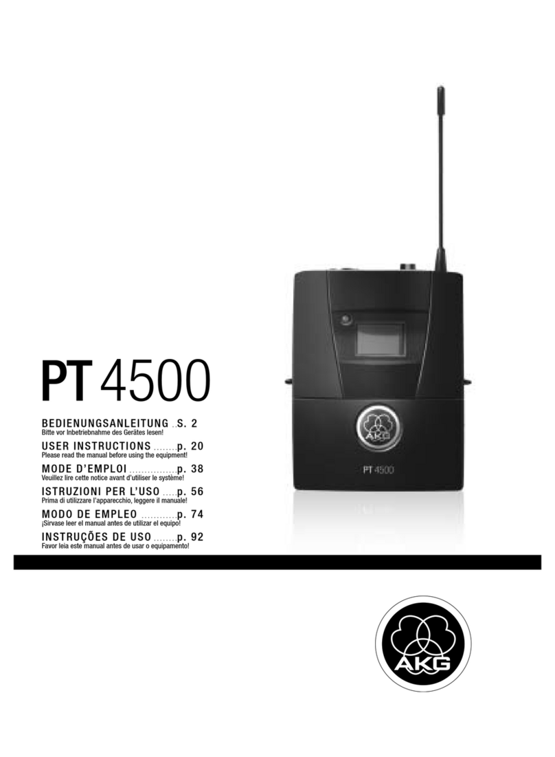 AKG PT 4500 User manual