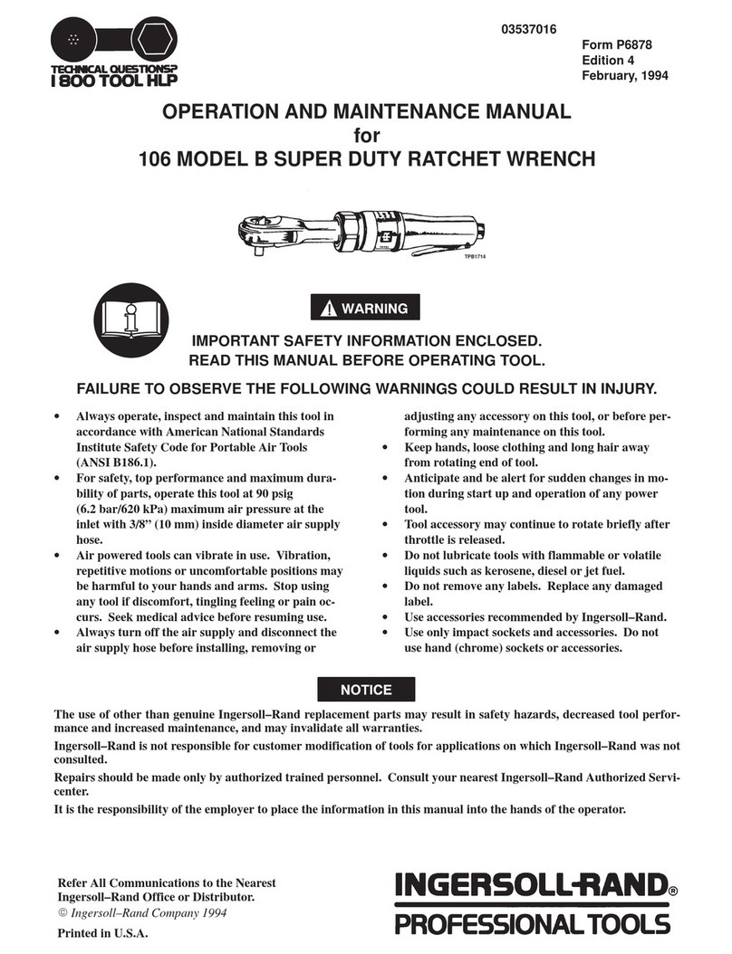 Ingersoll-Rand 106 Operation and maintenance manual