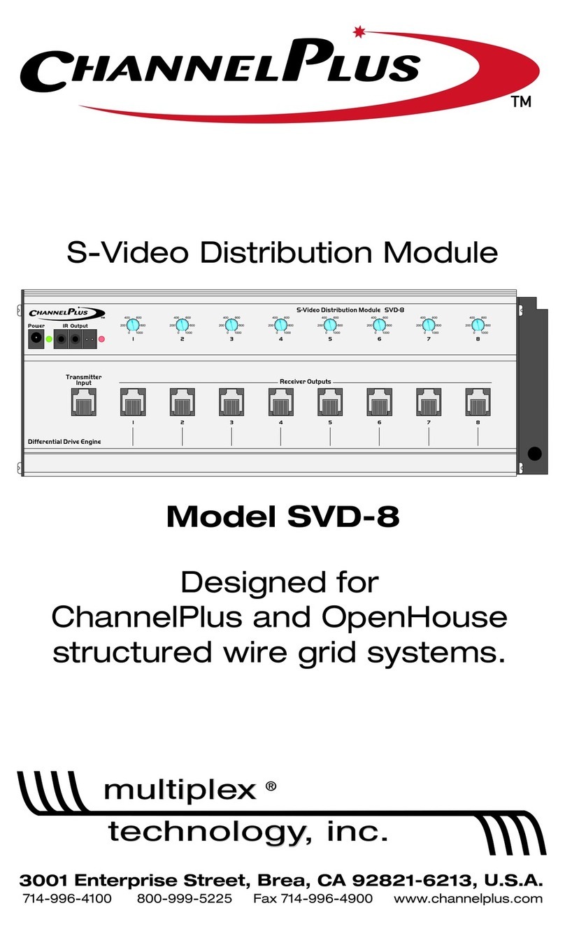 Channel Plus SVD-8 User manual Channel Plus SVD-8 User manual