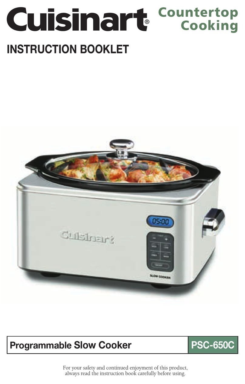 Cuisinart PSC-650C - Slow Cooker Instruction booklet