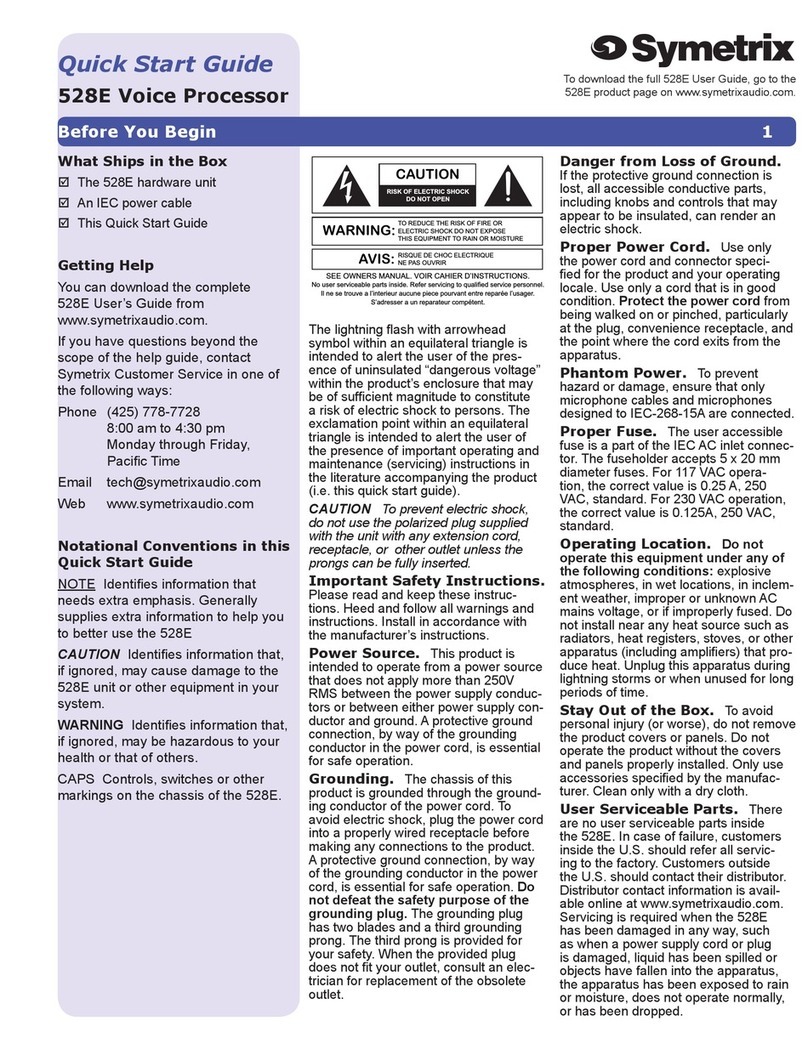 Symetrix 528E quick start guide