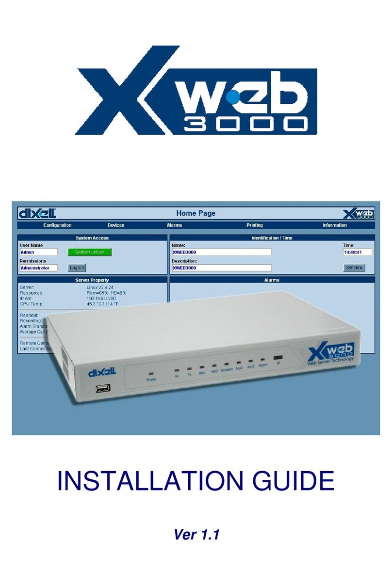 dixell XWEB 3000 User manual
