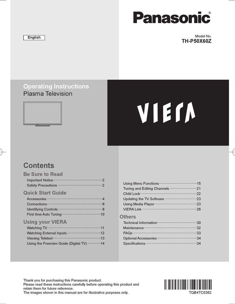 Panasonic Viera TH-P50X60Z operating instructions Panasonic Viera TH-P50X60Z operating instructions