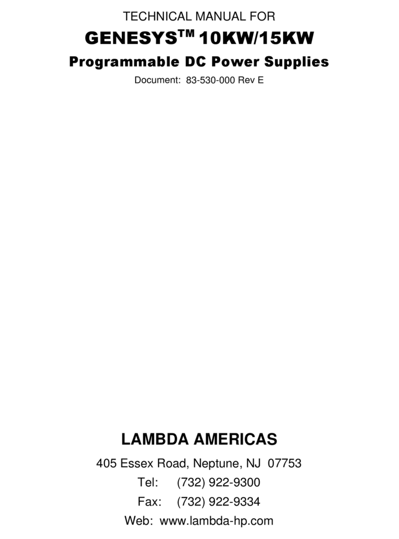 Lambda GENESYS 10KW User manual