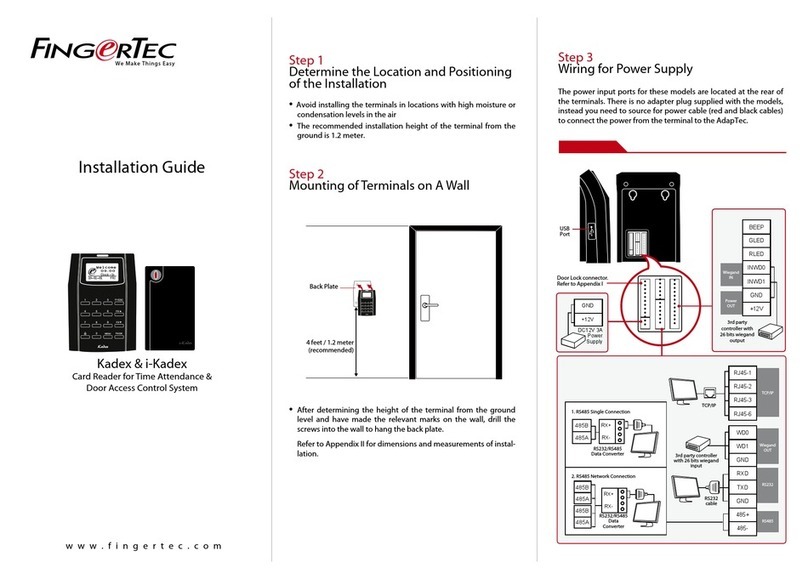 FingerTec Kadex installation guide