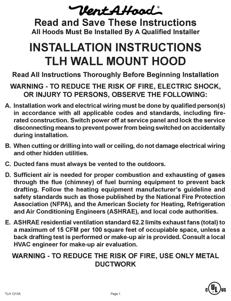 VentAHood B100 Single installation instructions