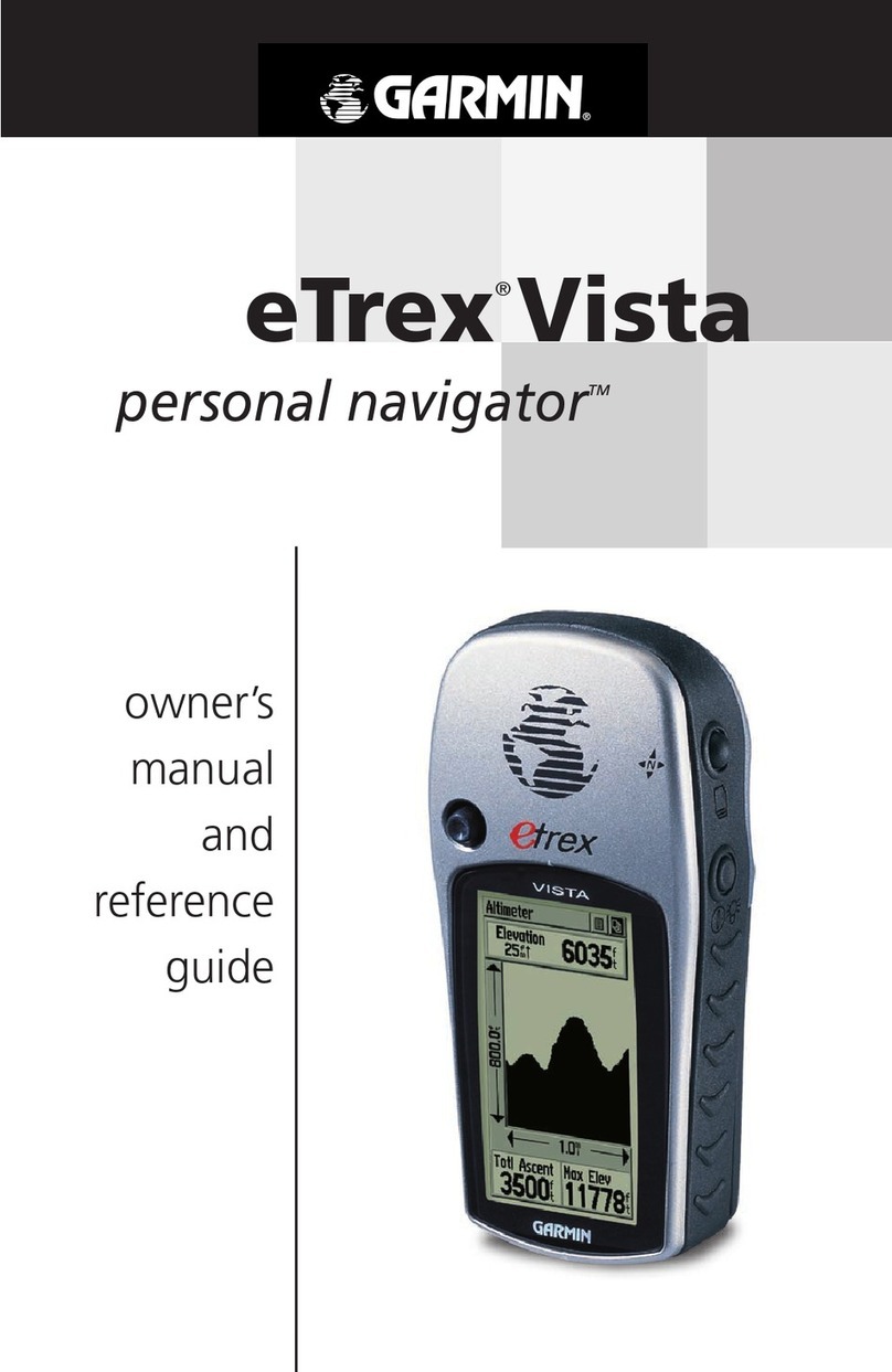 Garmin eTrex Vista Owner's manual and reference guide