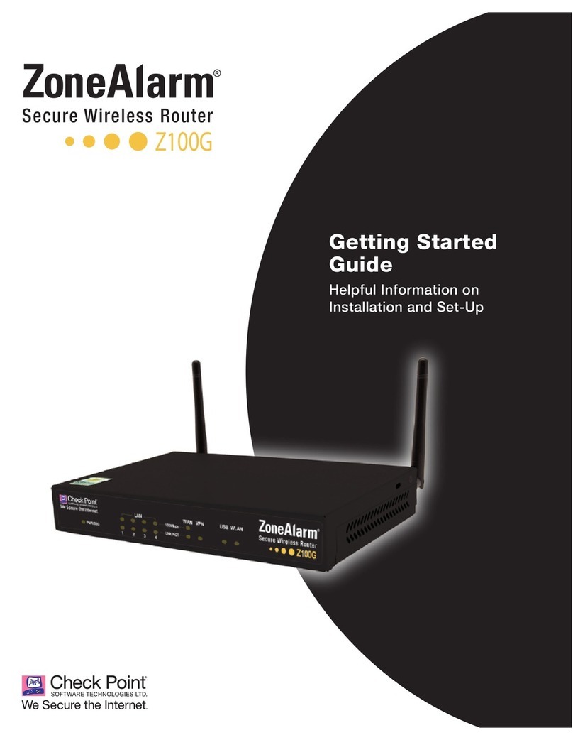 ZoneAlarm Z100G Getting started guide