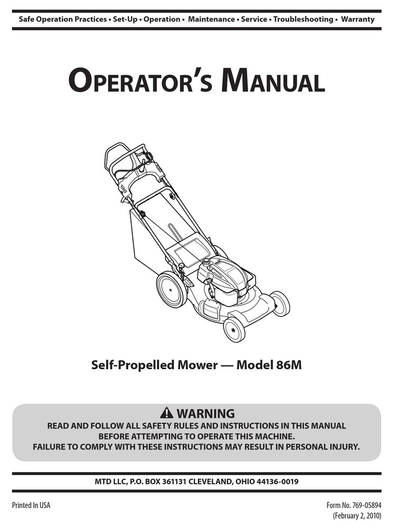 MTD 86M User manual