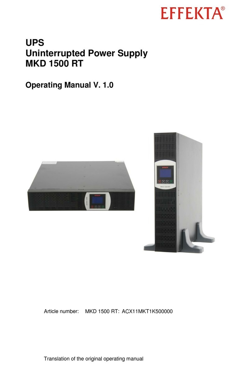 Effekta MKD 1500 RT XL operating manual