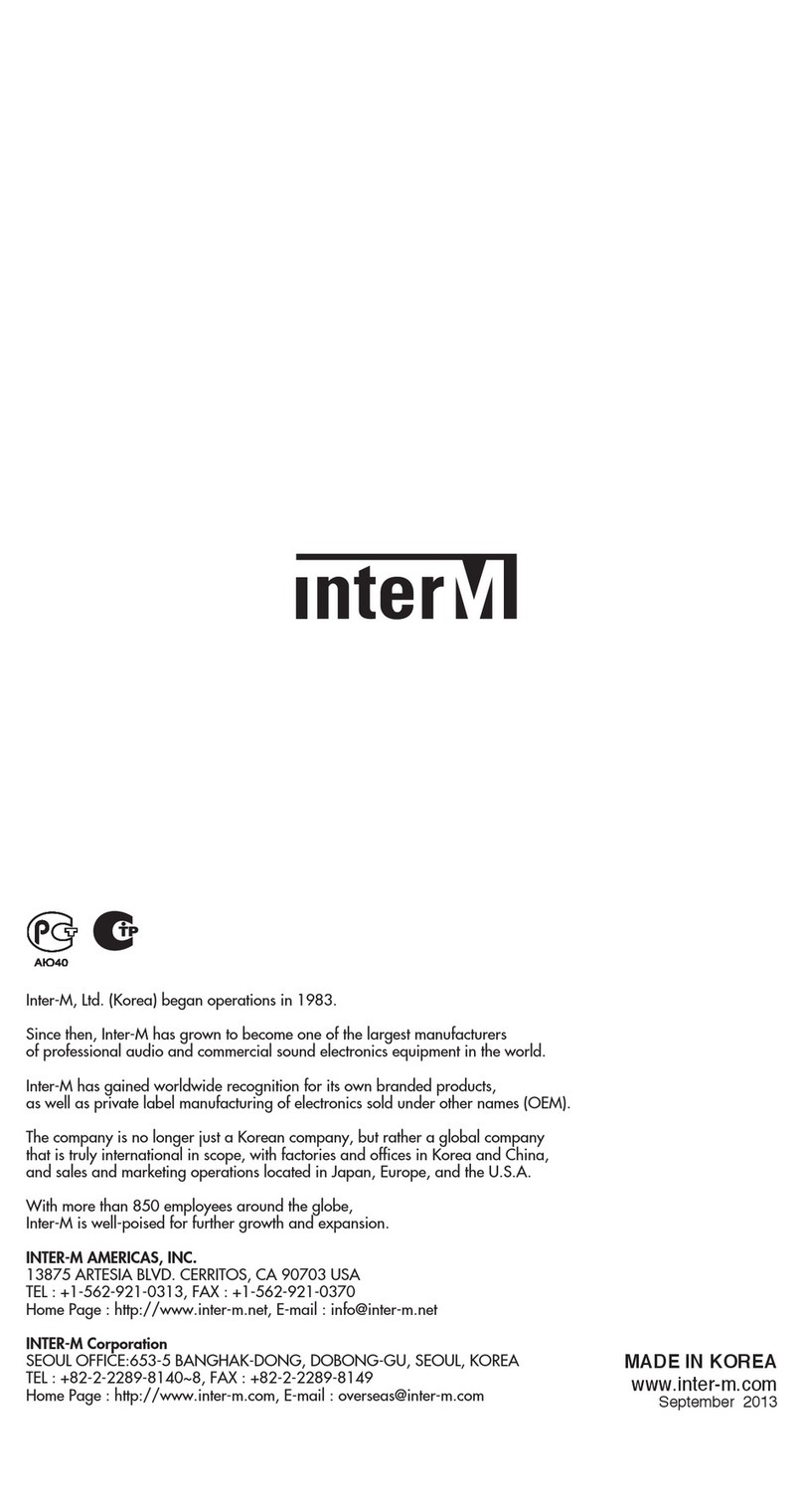 Inter-m RM-911D User manual Inter-m RM-911D User manual