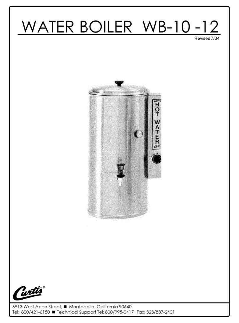 Curtis WB-10 -12 installation instructions