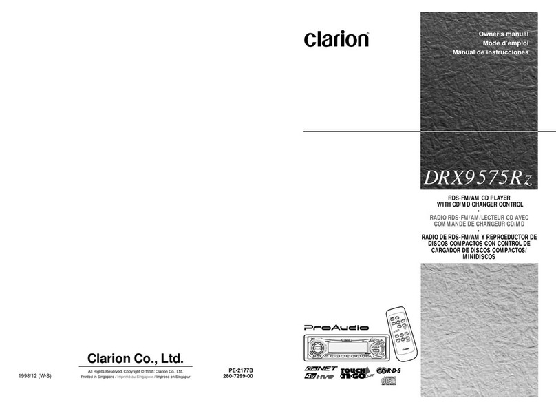 Clarion DRX9575Rz Owner's manual