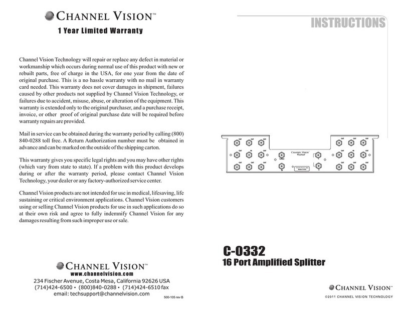 Channel Vision C-0332 instructions