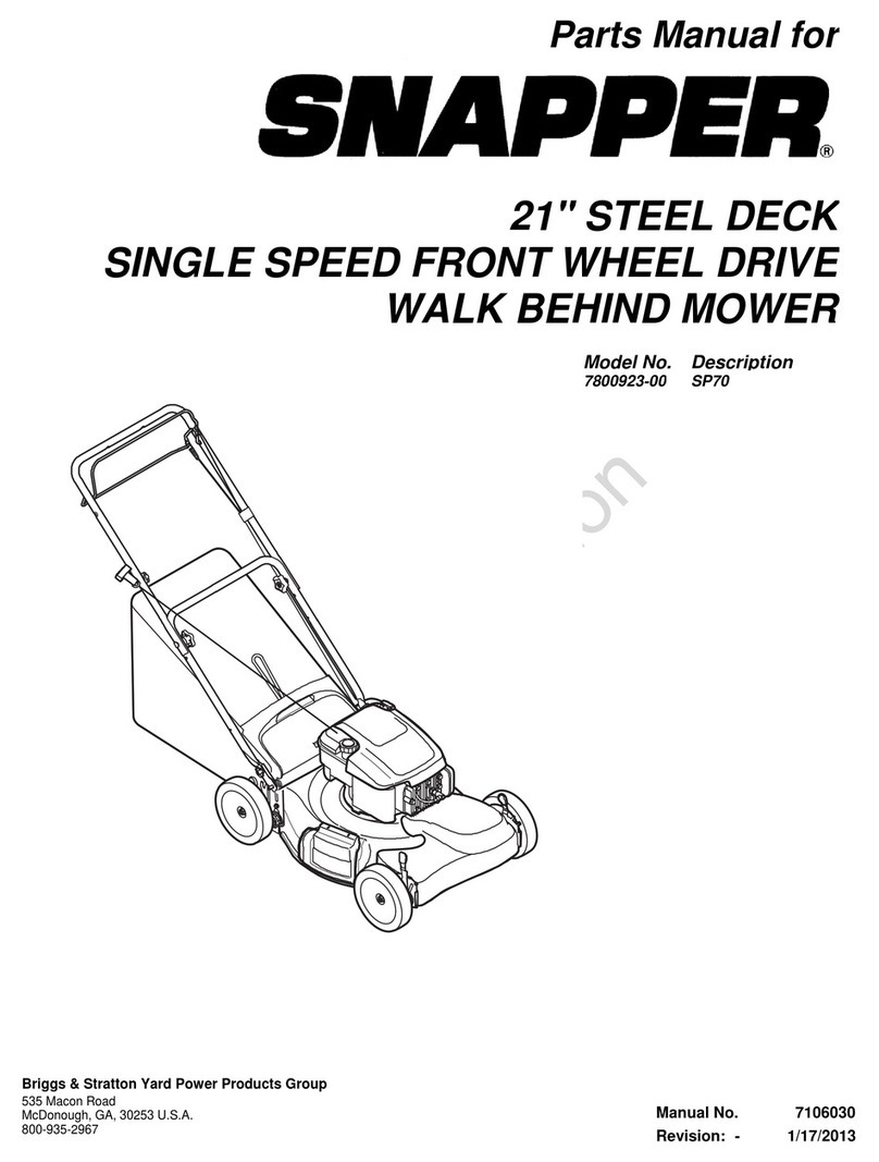 Snapper 7800923-00 User manual Snapper 7800923-00 User manual