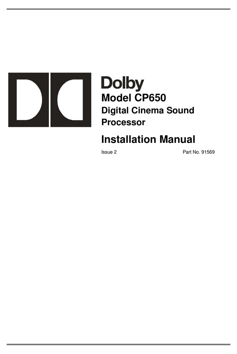 Dolby Laboratories CP650 installation manual