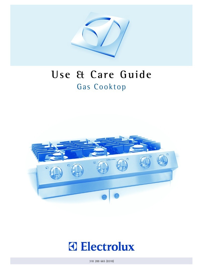 Electrolux GAS COOKTOP Use & care guide