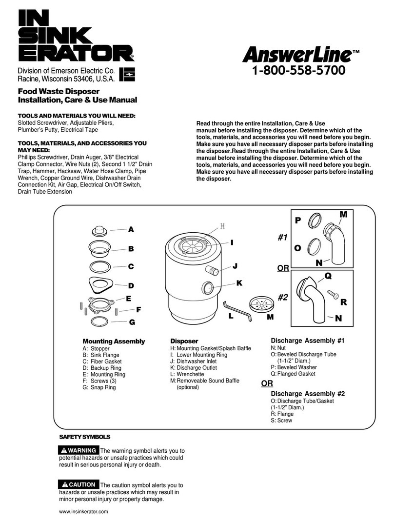 InSinkErator Badger 444 Installation manual