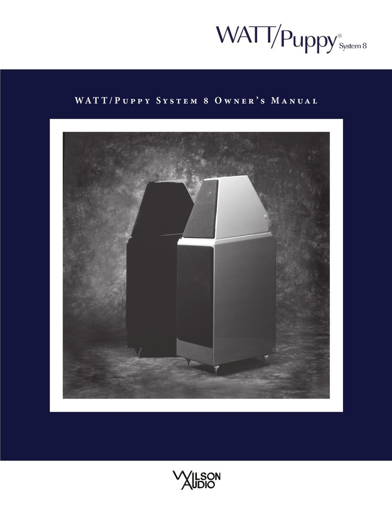 WILSON AUDIO WATT System 8 owner's manual