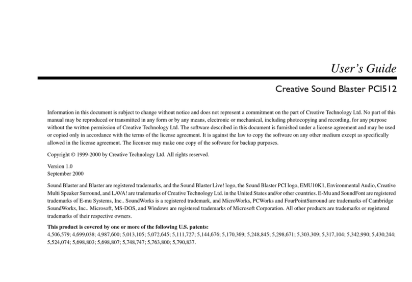Creative PCI512 user guide