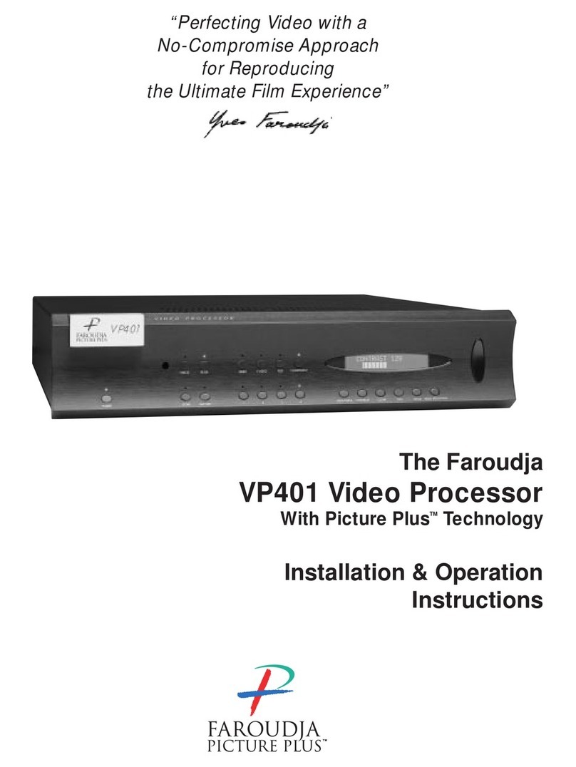 Faroudja VP401 Installation & operation instructions