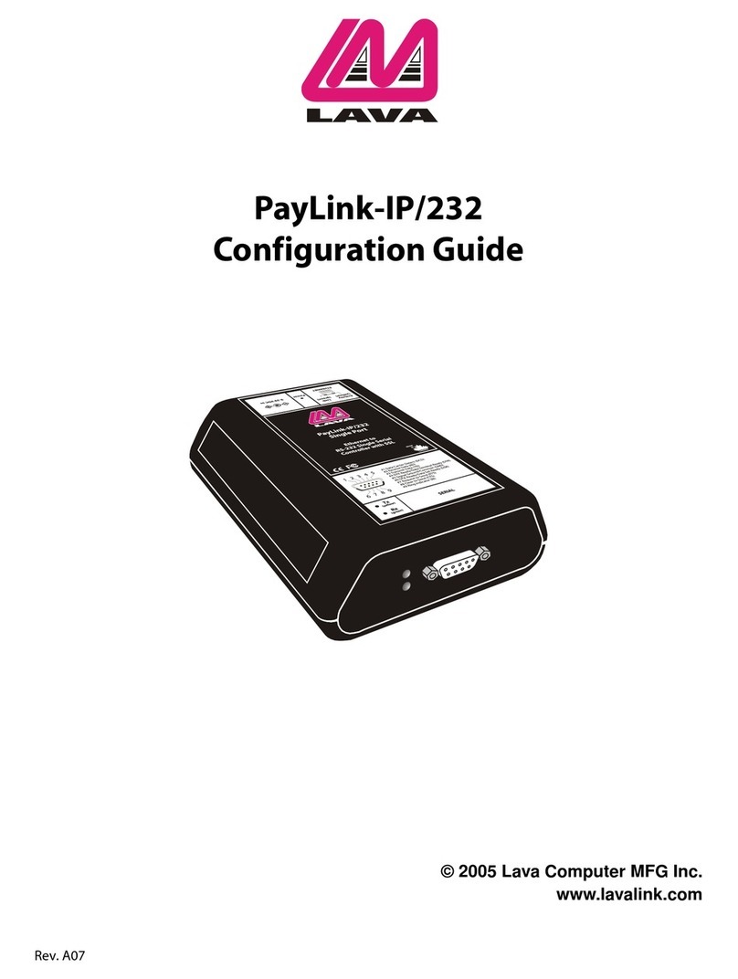 Lava PAYLINK-IP/232 Configuration guide Lava PAYLINK-IP/232 Configuration guide
