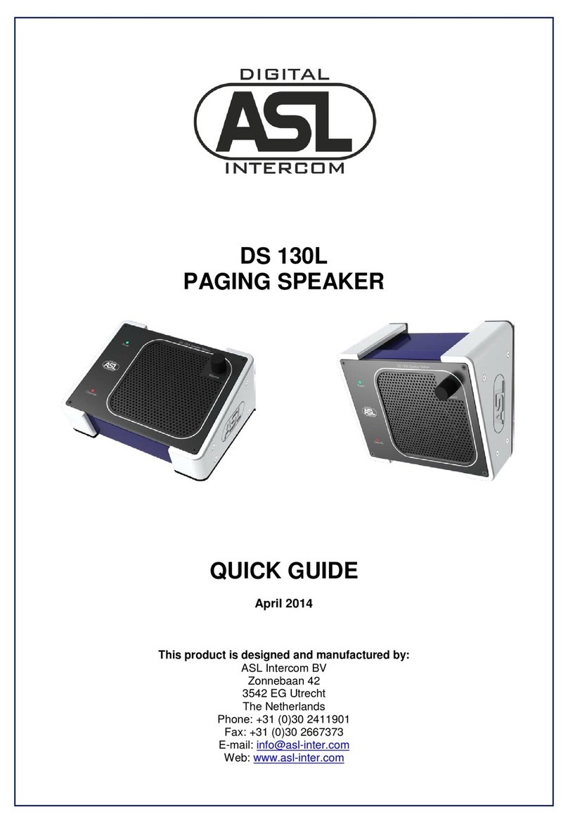 ASL INTERCOM DS 130L quick guide