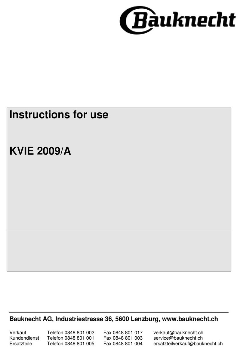 Bauknecht KVIE 2009/A Instructions for use Bauknecht KVIE 2009/A Instructions for use