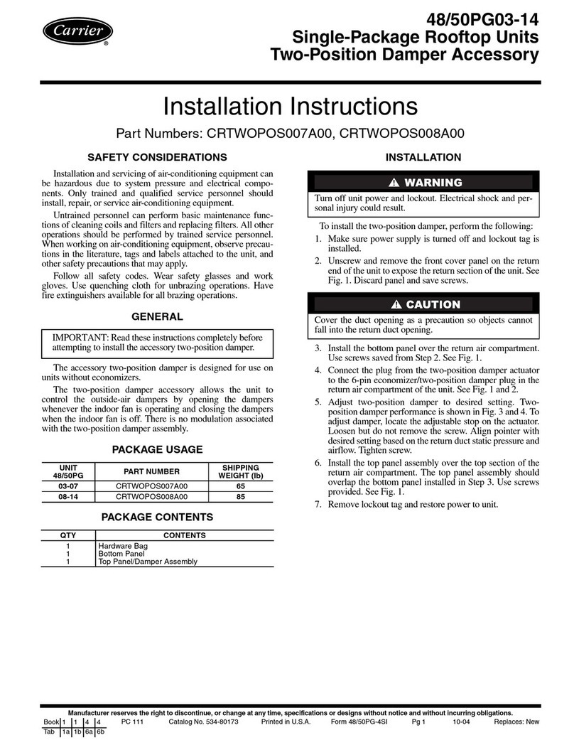Carrier 48PG03-14 User manual