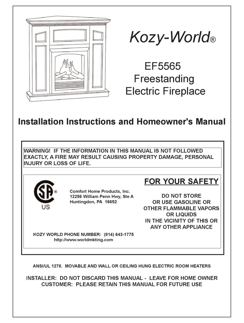 Kozy-World EF5565 Assembly instructions Kozy-World EF5565 Assembly instructions