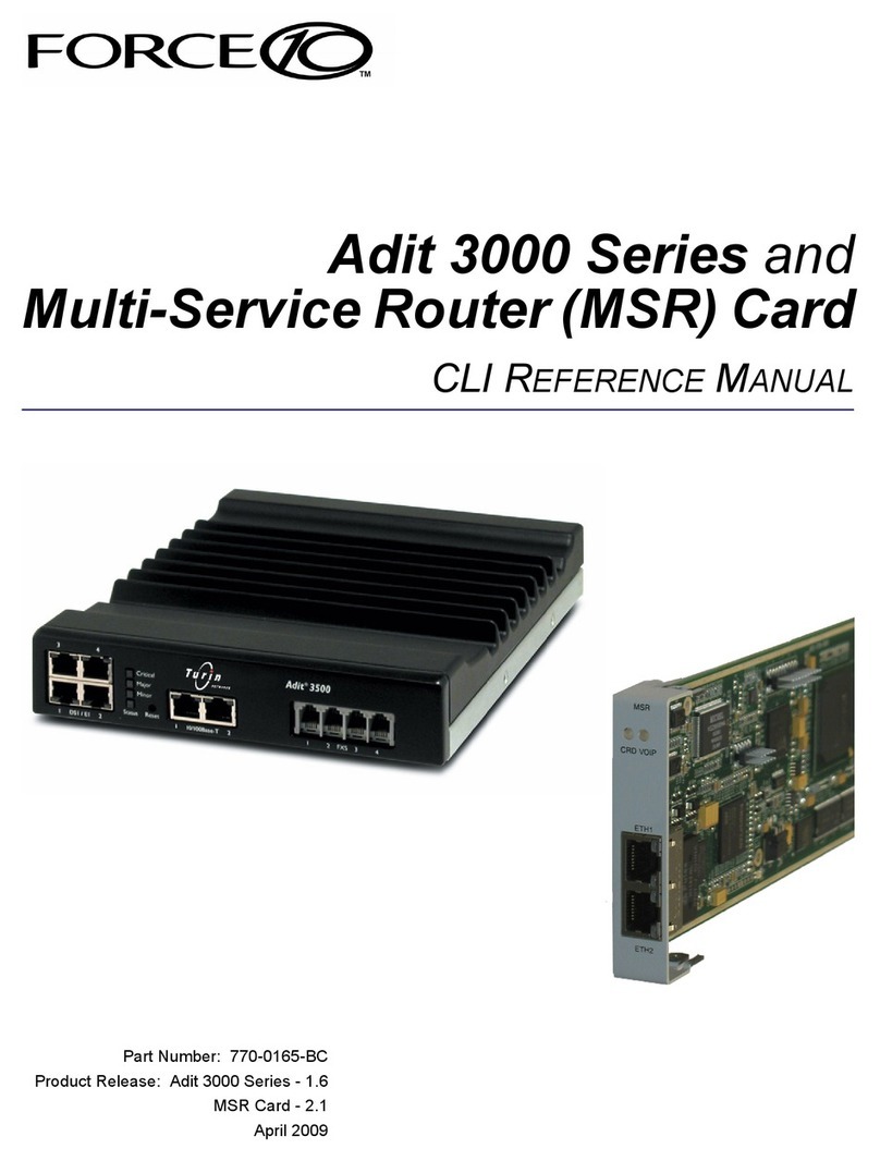 Force 10 Adit 3000 Series Reference manual