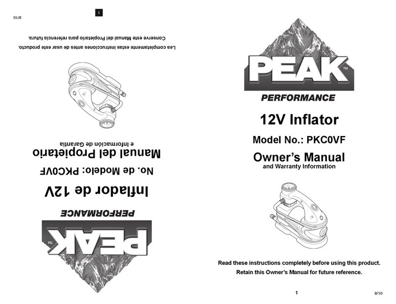 Peak Performance PKC0VF owner's manual