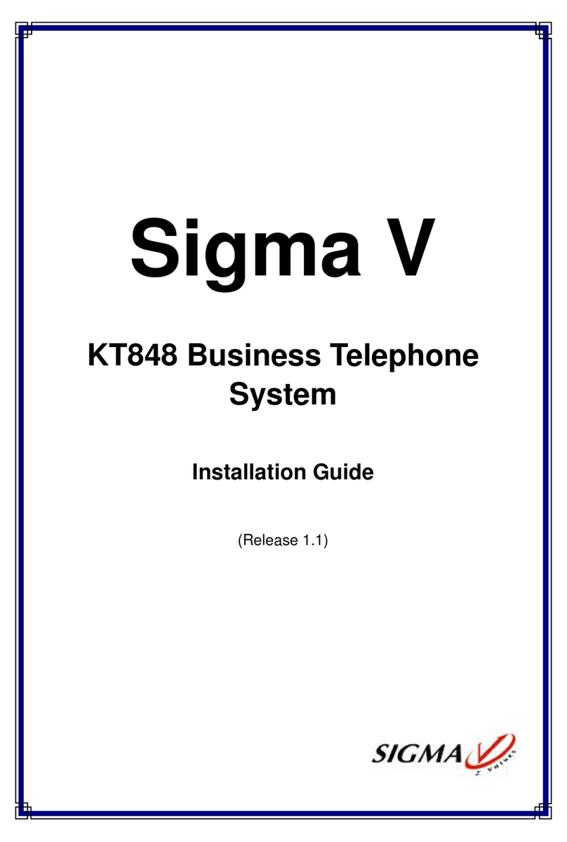 Sigma V KT848 installation guide Sigma V KT848 installation guide