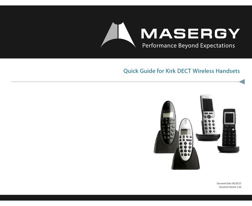 Masergy KIRK 4020 quick guide