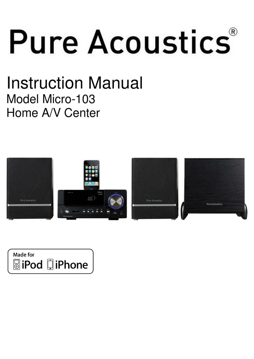Pure Acoustics Micro-103 instruction manual
