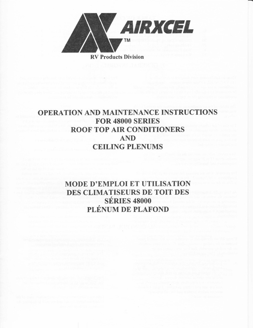 Airxcel 48000 Series Operation and maintenance instructions