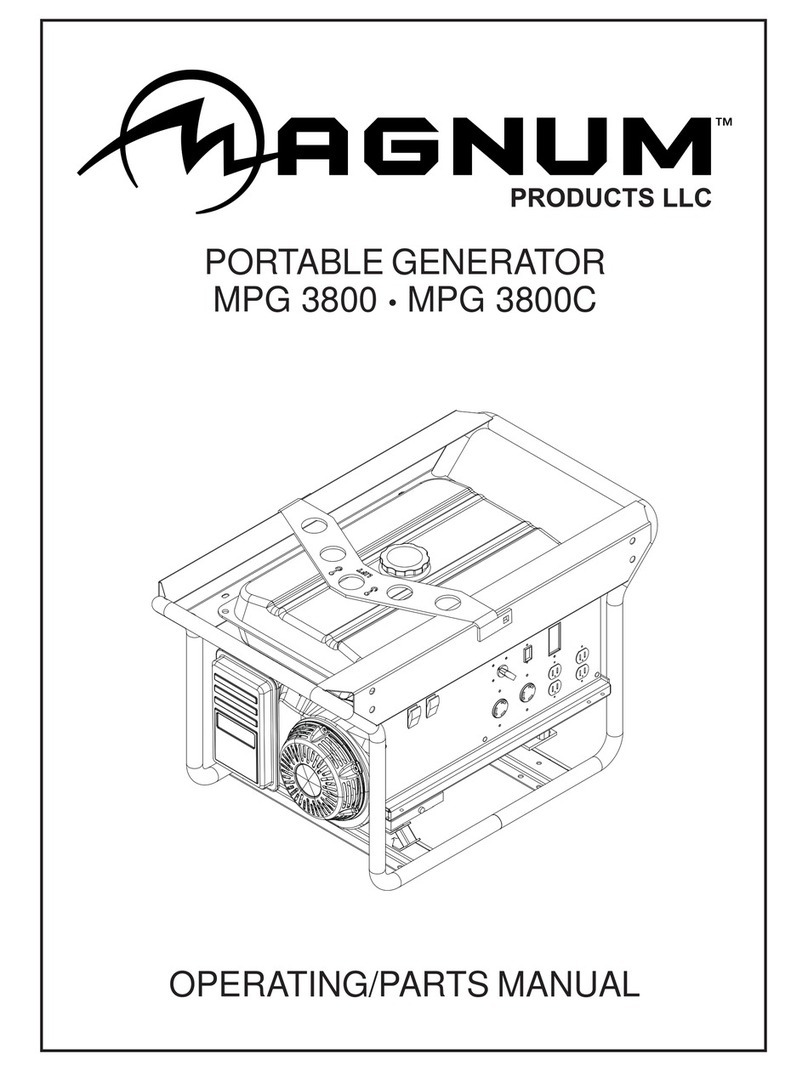 Magnum MPG 3800C Operating & parts manual