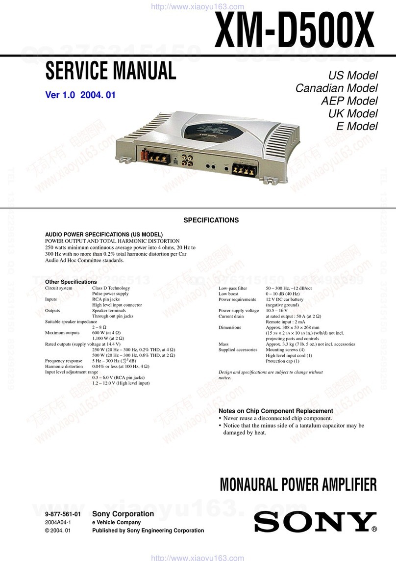 Sony XM-D500X Operating & Mounting User manual