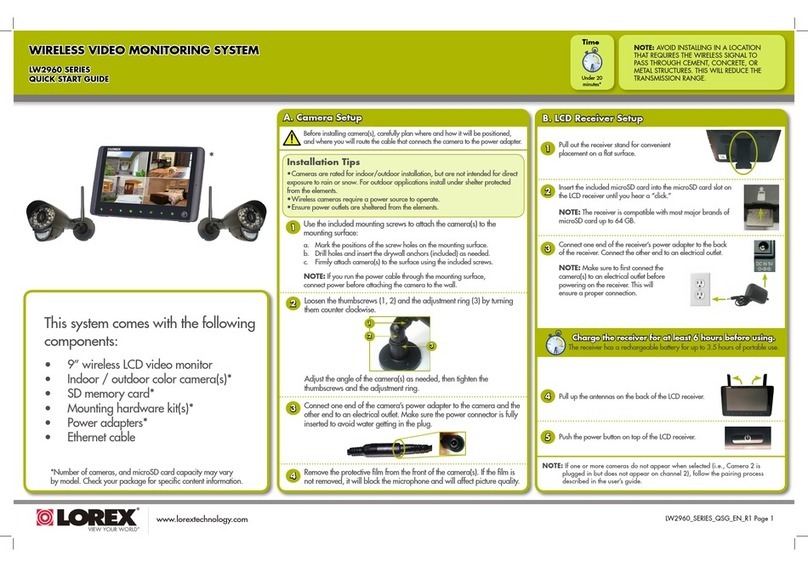 Lorex LW2960 SERIES User manual