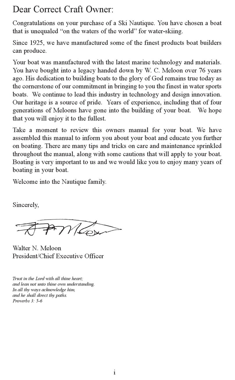 CORRECT CRAFT Ski Nautique owner's manual
