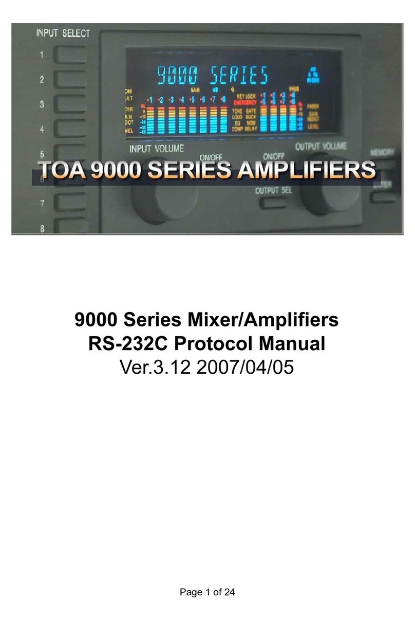 Toa 9000 Series Protocol manual